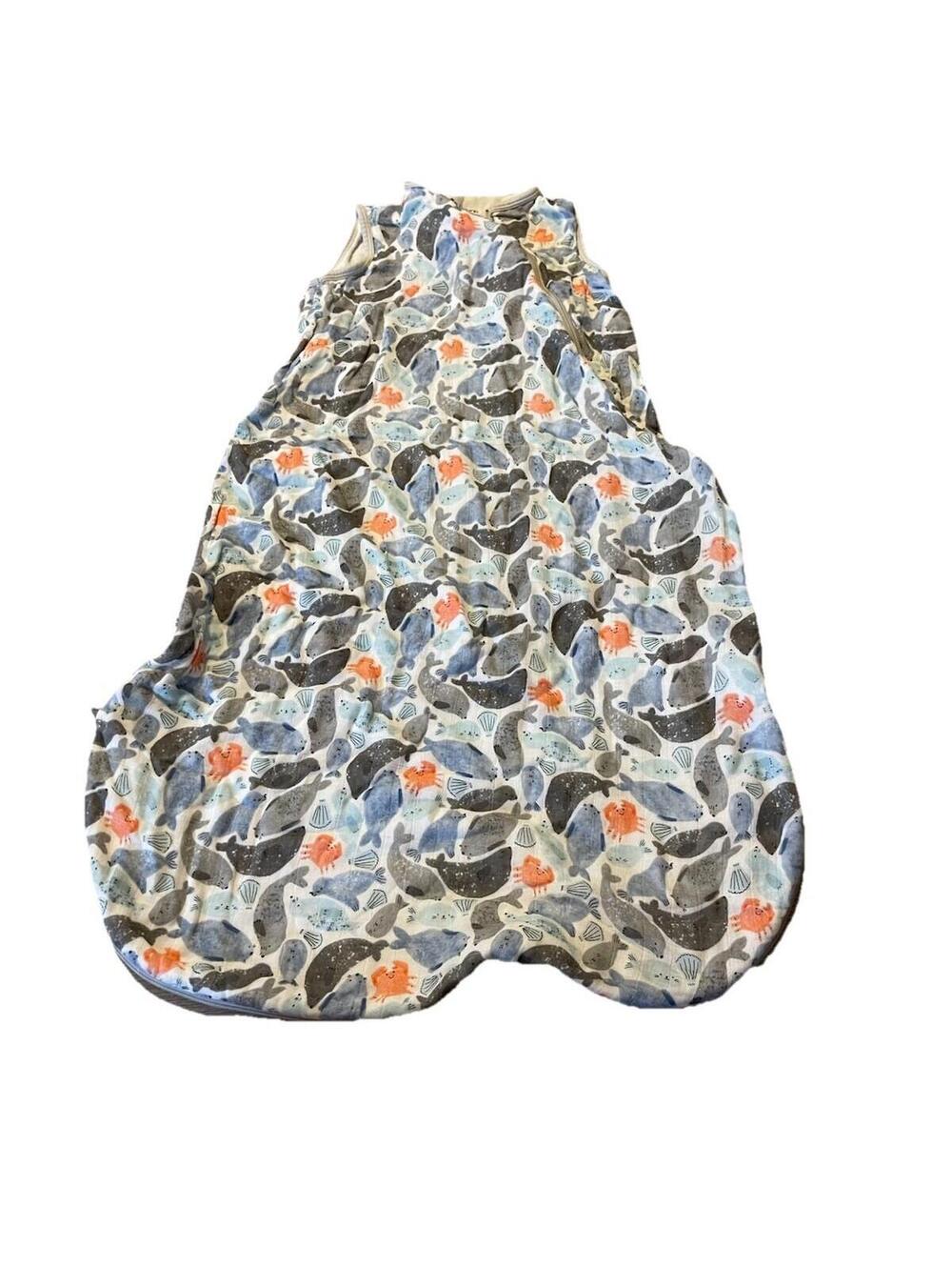 LouLou Lollipop Muslin Sleep Bag Sack Adventure Begins 6-18 Months Sea Crab H98
